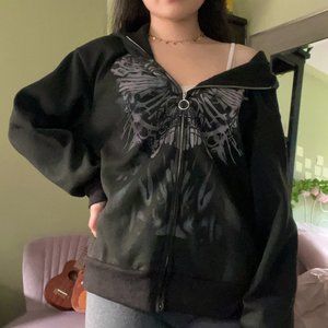 Graphic Zip-Up Hoodie